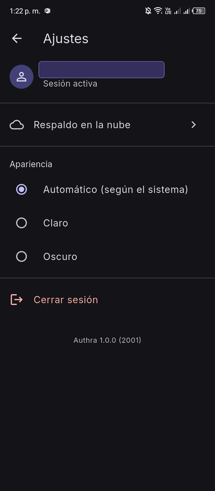 Ajustes y respaldo en la nube