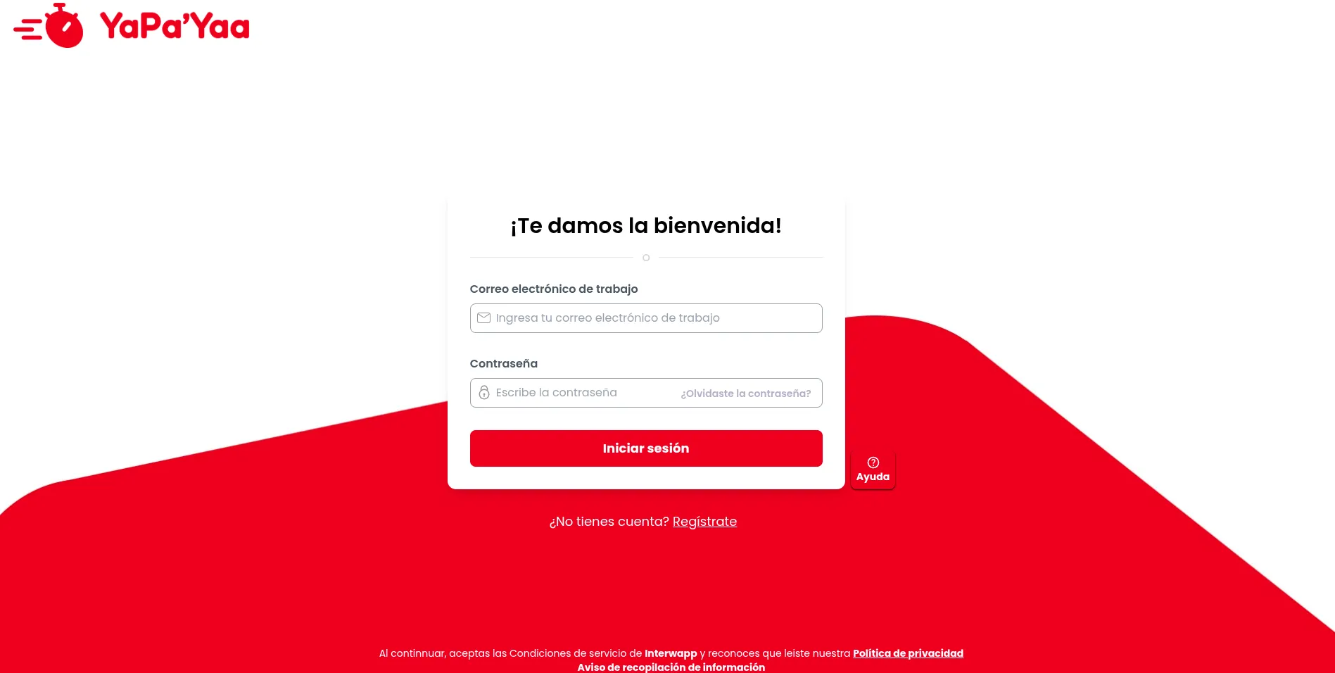 Inicio de sesión de YaPaYa
